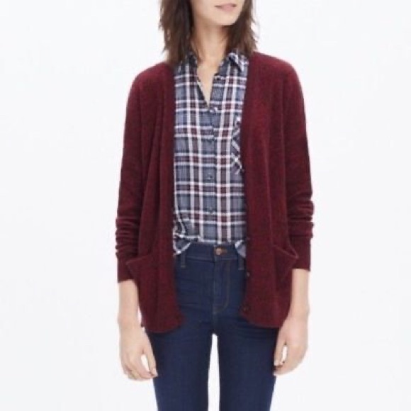 Maroon Madewell Cardigan - Picture 1 of 5